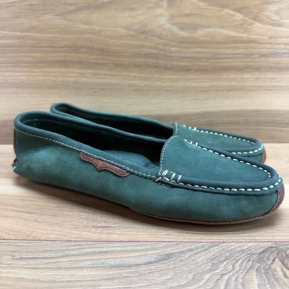 Cole Haan Country Loafers Womens 7.5 M Green Handsewn Flats Slip On